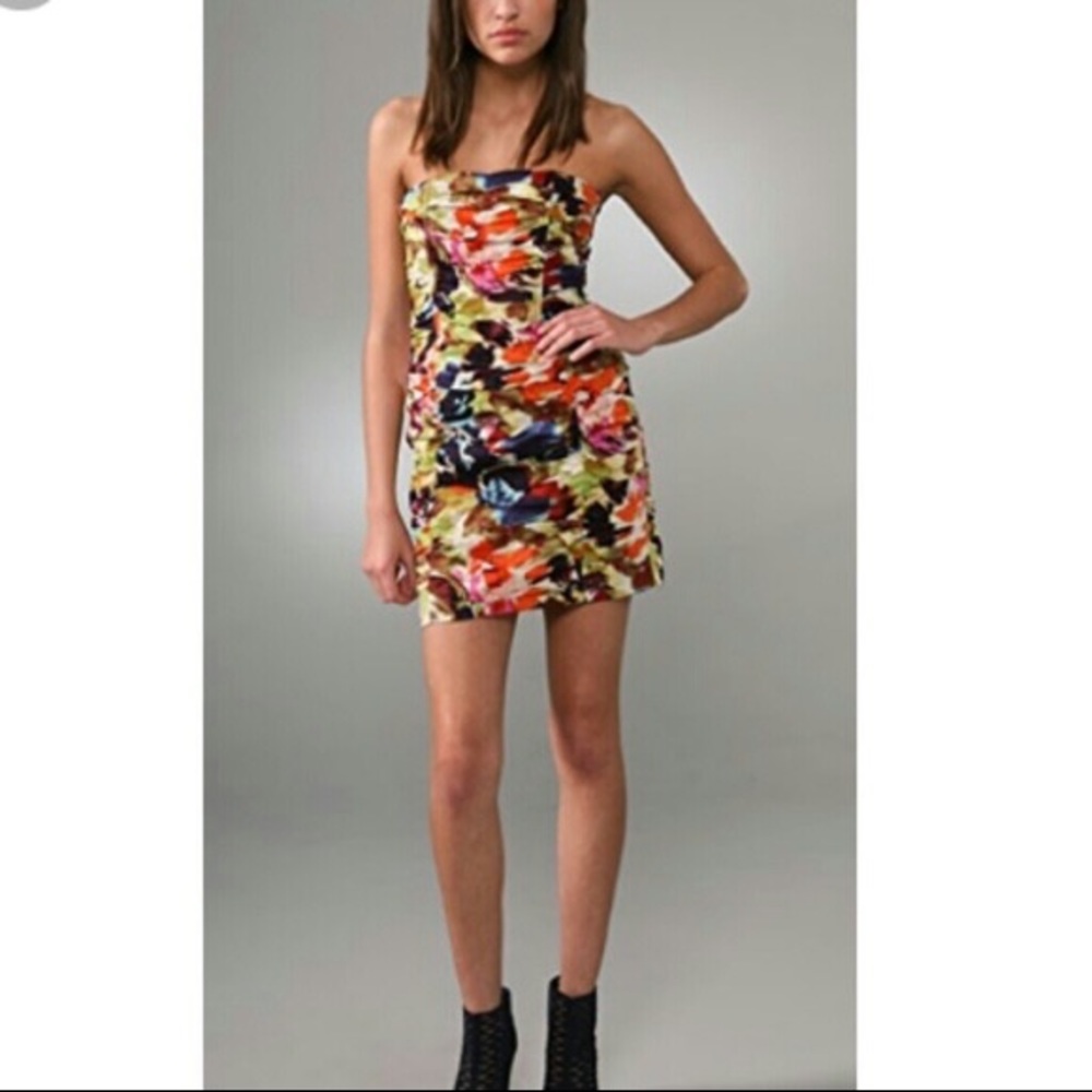 BB Dakota Multicolor Strapless Dress 4